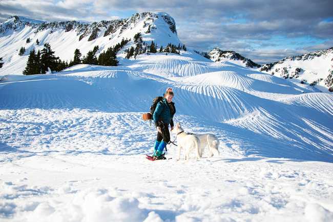 24 snowshoeing