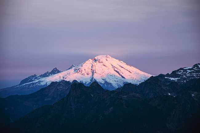 mt baker alpenglow